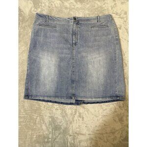 Women’s J.jill Denim Skirt Smooth Fit Medium Wash Plus 24